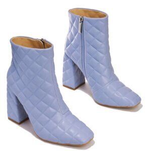 Cape Robbin LIKEME Chunky Heel Blue Booties Sz 6.5